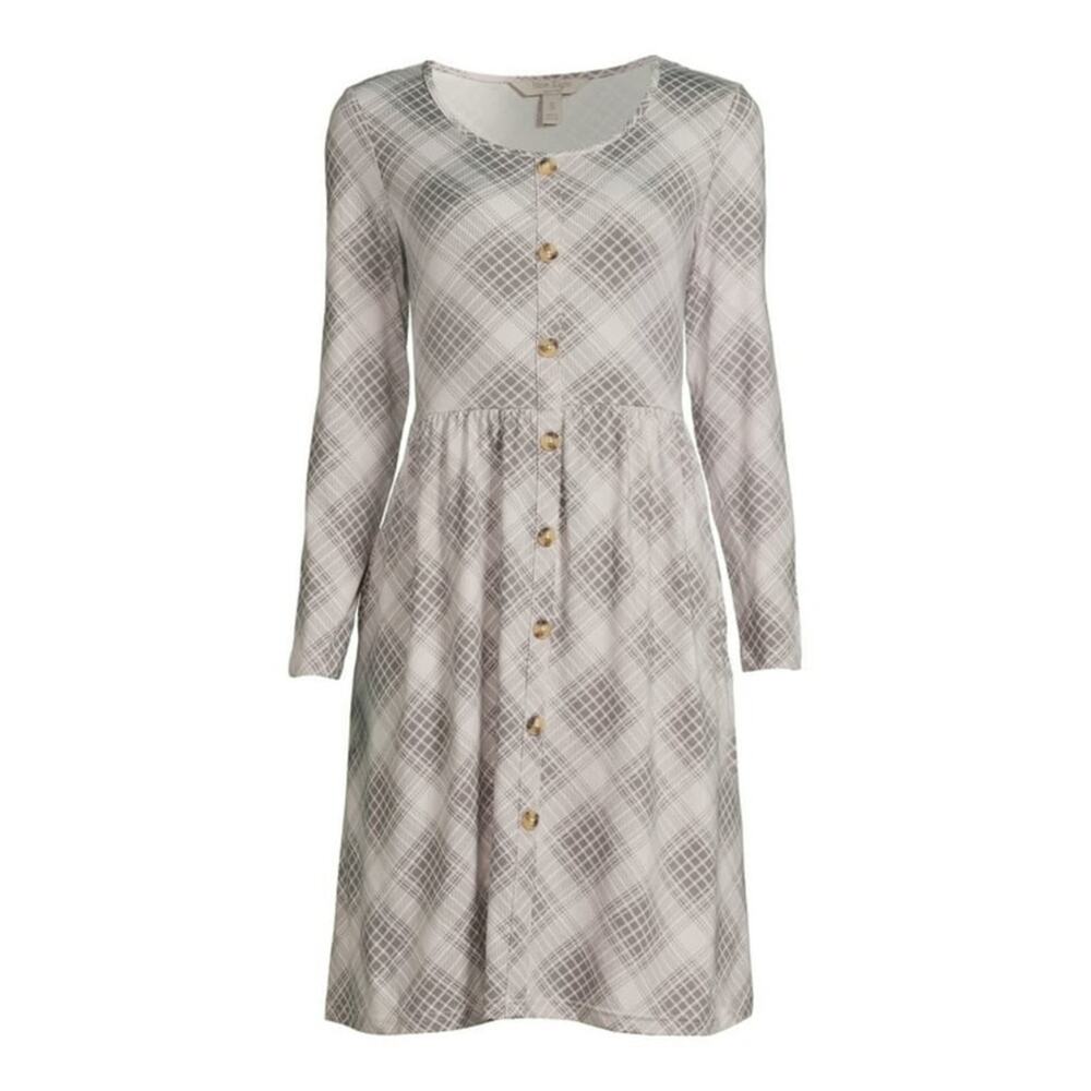 [B3] Nine.Eight Women's Button-Down Skater Dress, Size XL